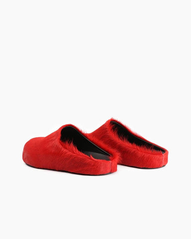 (Clean Up) Designer Real Fur Slides Clogs Mules Flat Luxury Slippers