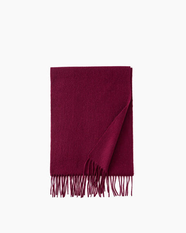 LarosaStyle Pure Morandi Warm Cashmere Scarf Deep red