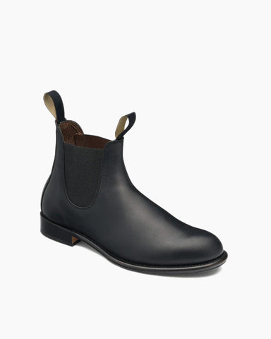 Women's Artisan Welted Chelsea Boot in Black Leather