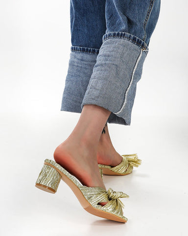 Pleated-Bow-Open-Toe-Chunky-Block-Heel-Sandals