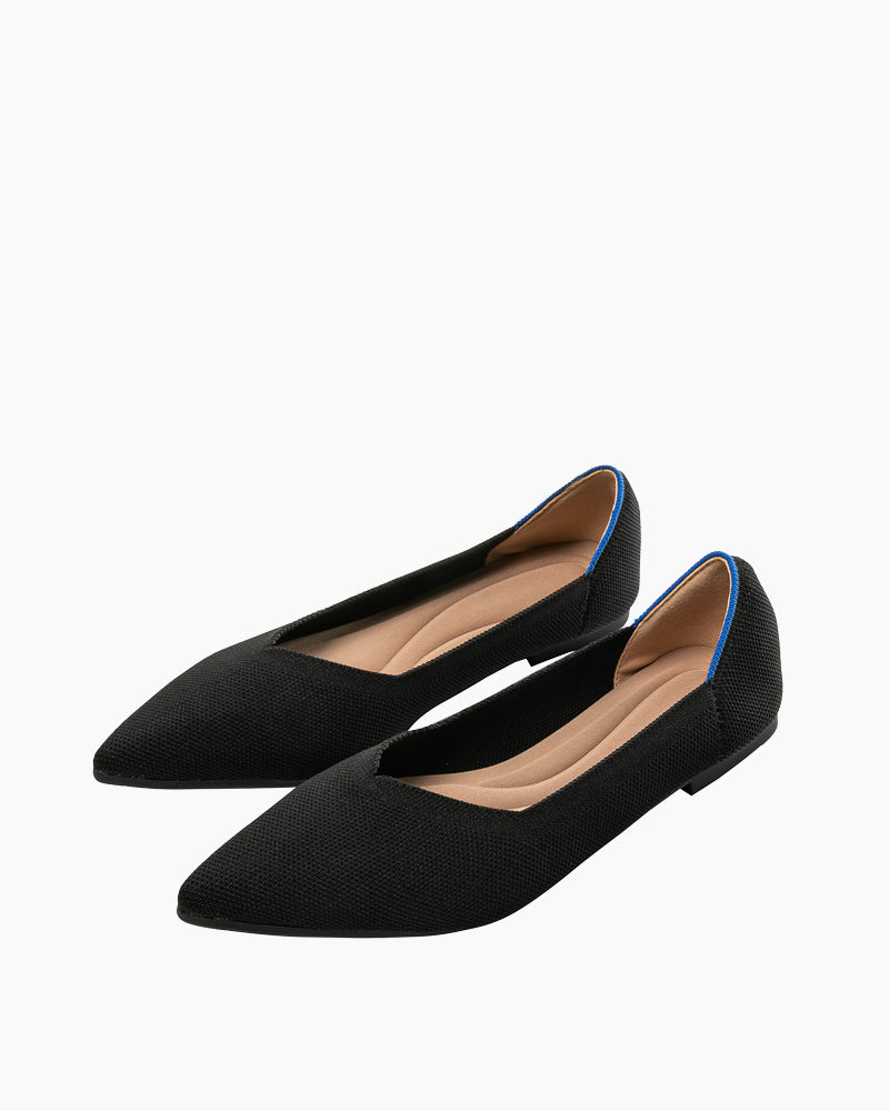 Contrast-Piping-Pointed-Toe-Ballet-Flats