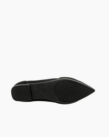 Stripe Colorblock V-Cut Ballet Flats