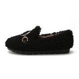 DBuckle-Velvet-Thick-Soled-Shoes-Flat-Loafers