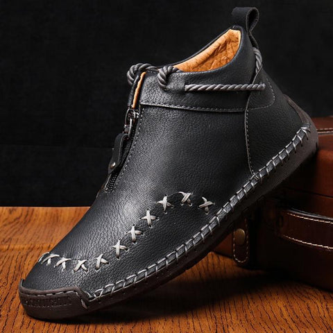 high-top-zipper-flat-large-size-ethnic-style-stitching-boots