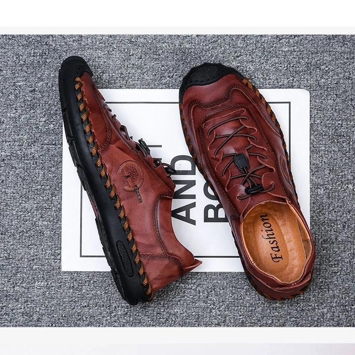 Hand-Stitching-Non-Slip-Elastic-Lace-Soft-Sole-Casual-Leather
