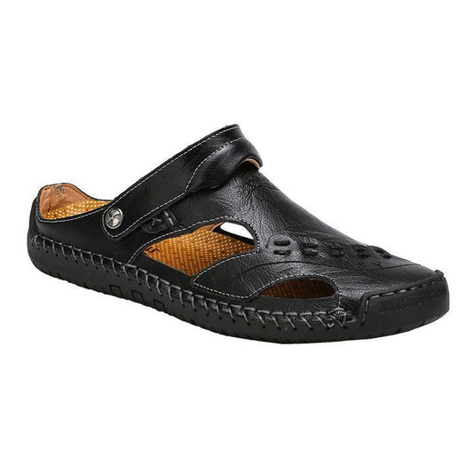 Men's casual breathable handmade leather sandals