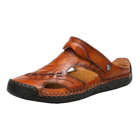 casual-breathable-handmade-leather-sandals