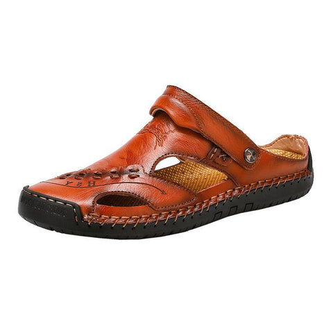 casual-breathable-handmade-leather-sandals