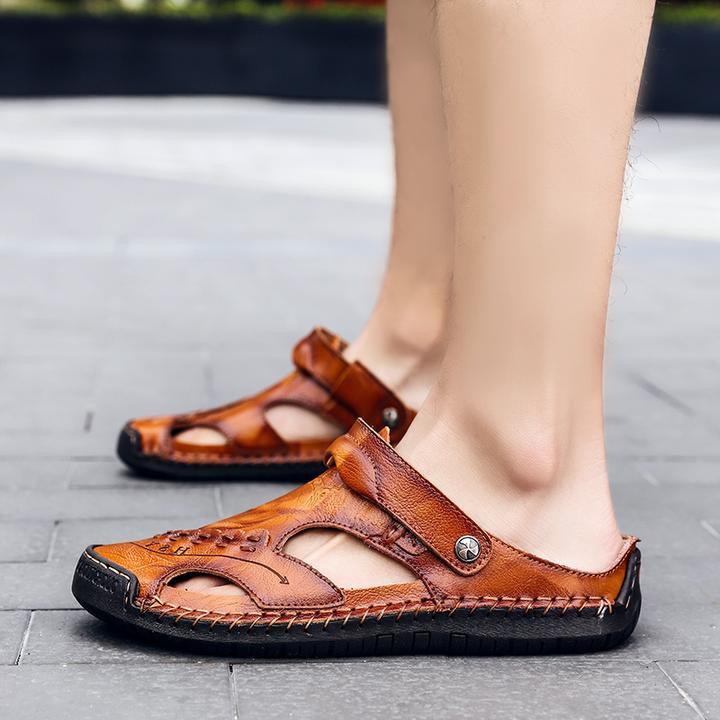 casual-breathable-handmade-leather-sandals