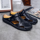 casual-breathable-handmade-leather-sandals