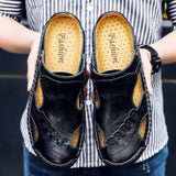casual-breathable-handmade-leather-sandals
