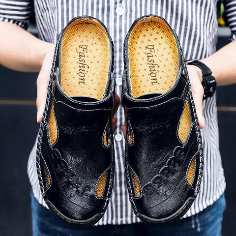 casual-breathable-handmade-leather-sandals