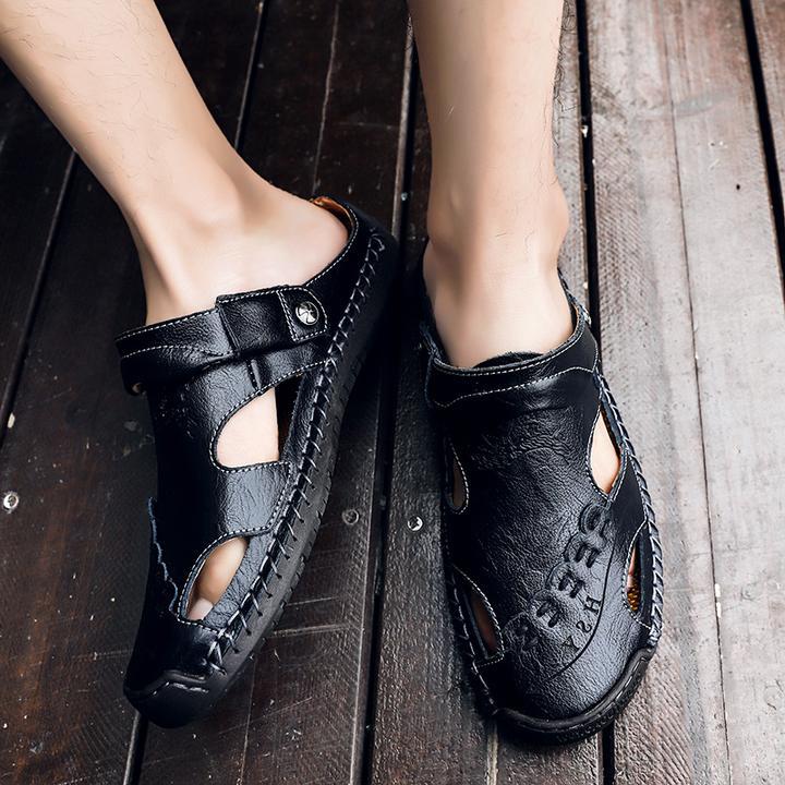 casual-breathable-handmade-leather-sandals