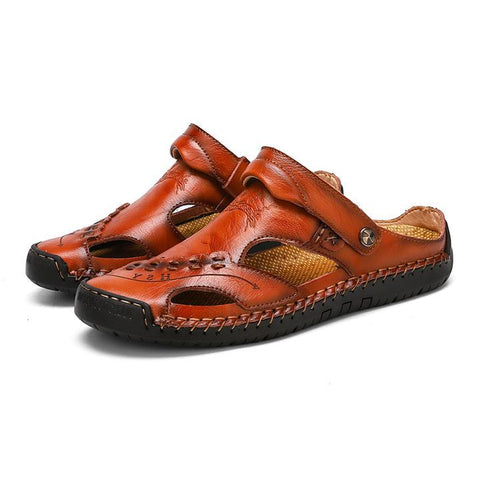 casual-breathable-handmade-leather-sandals