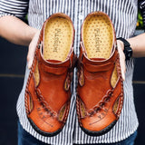 casual-breathable-handmade-leather-sandals