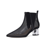 Pointed-Hollow-Mesh-Thick-Heels-Boots-Ankle 