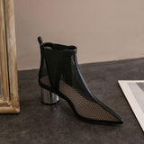 Pointed-Hollow-Mesh-Thick-Heels-Boots-Ankle 