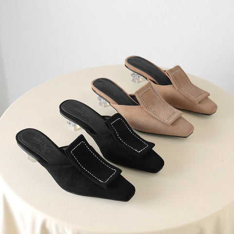 Matte-Velvet-Mules-Suede-Low-heels-designer-block-heel