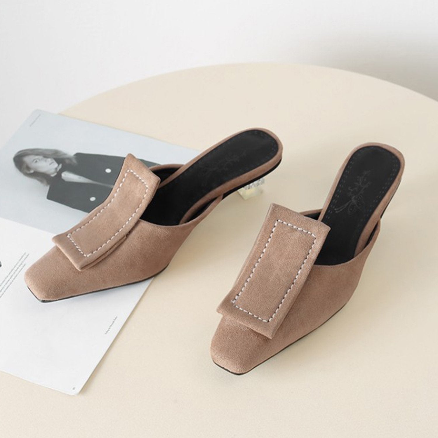 Matte-Velvet-Mules-Suede-Low-heels-designer-block-heel