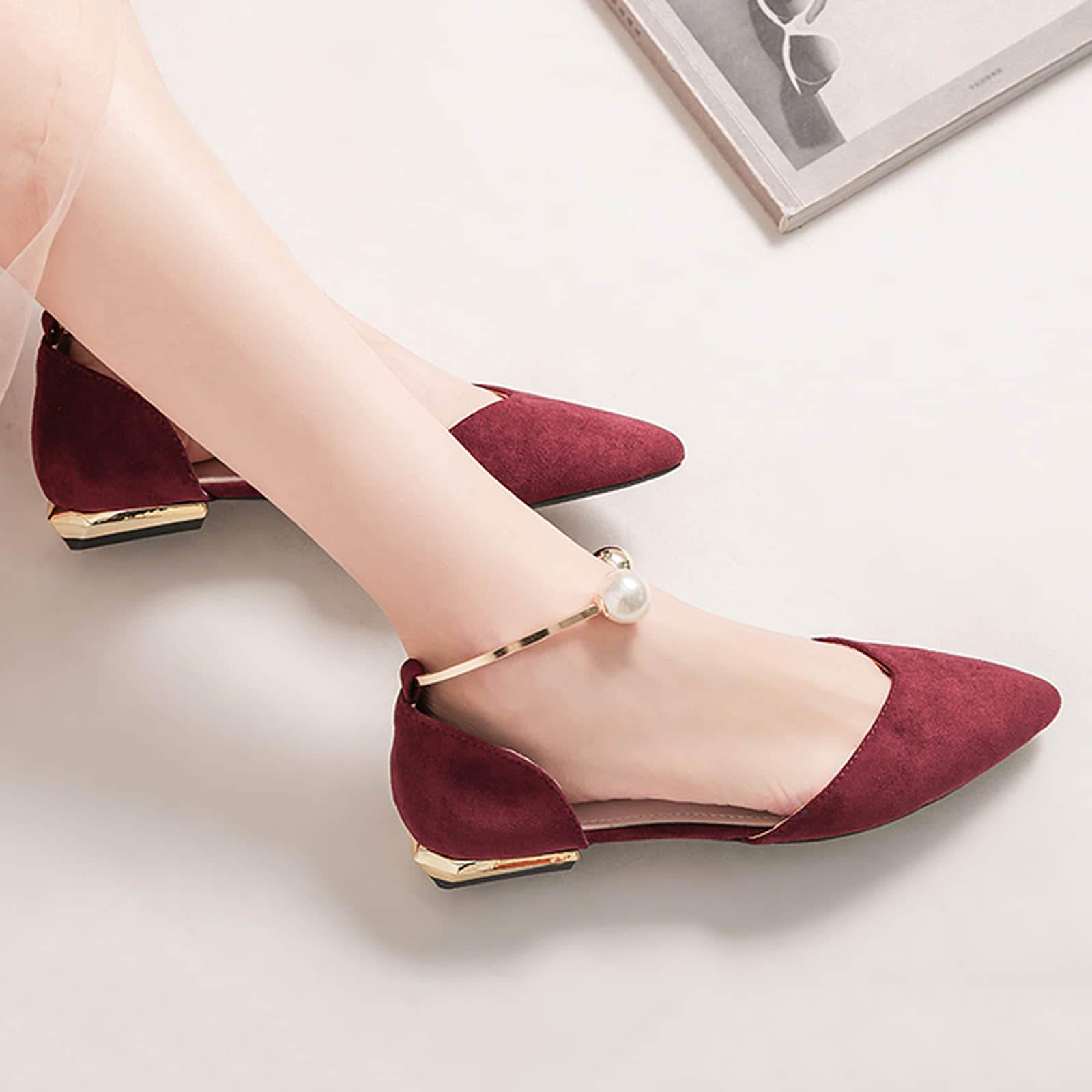 Pearl-Buckle-Pointed-Toe-Flat-Loafers