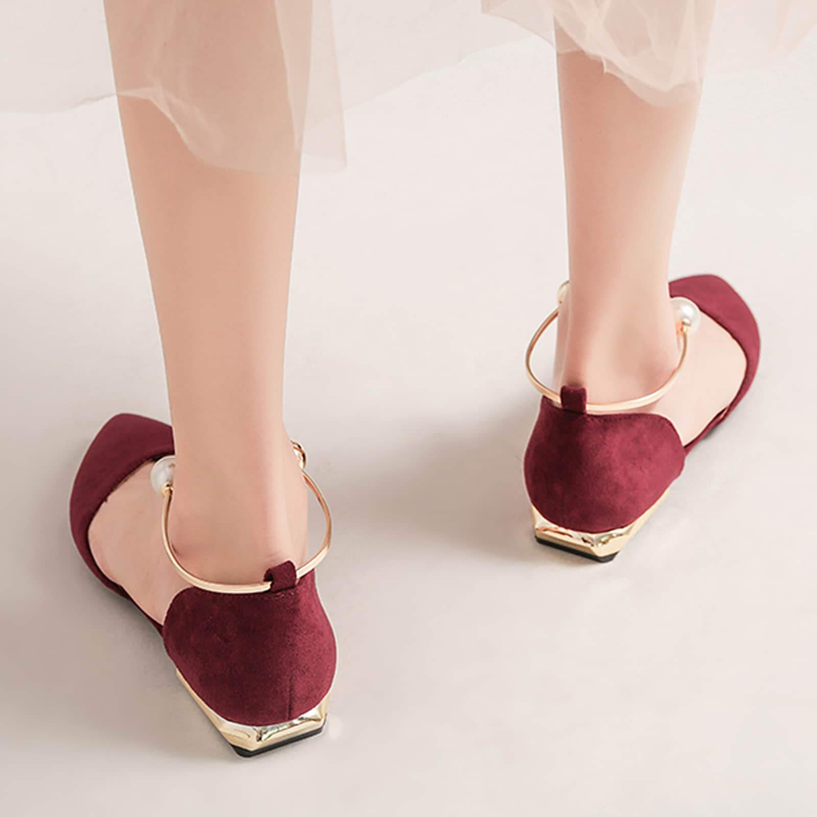 Pearl-Buckle-Pointed-Toe-Flat-Loafers