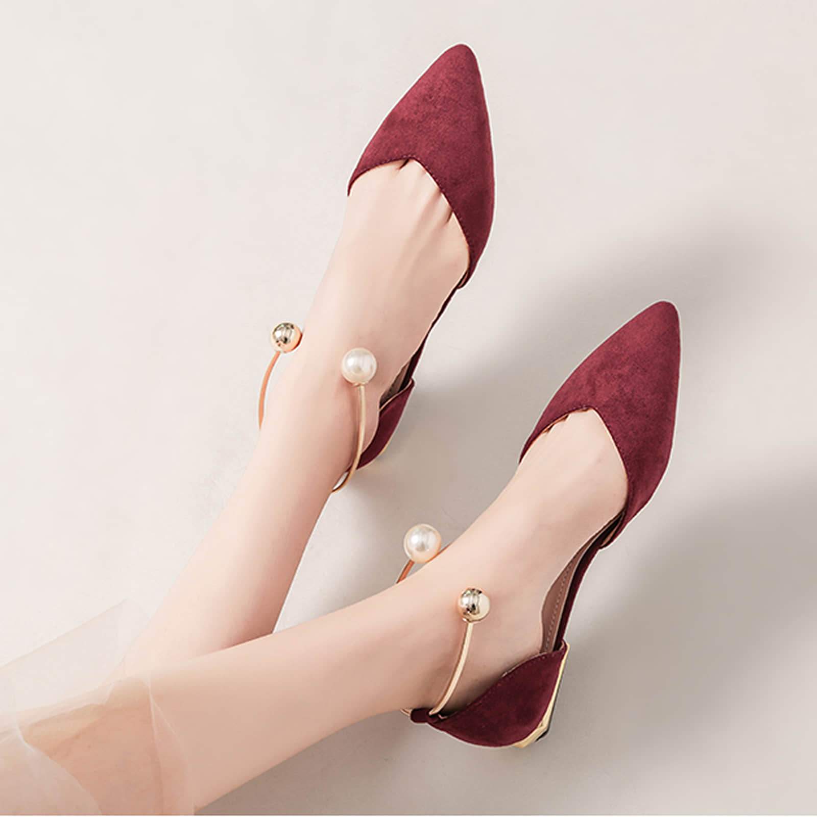 Pearl-Buckle-Pointed-Toe-Flat-Loafers