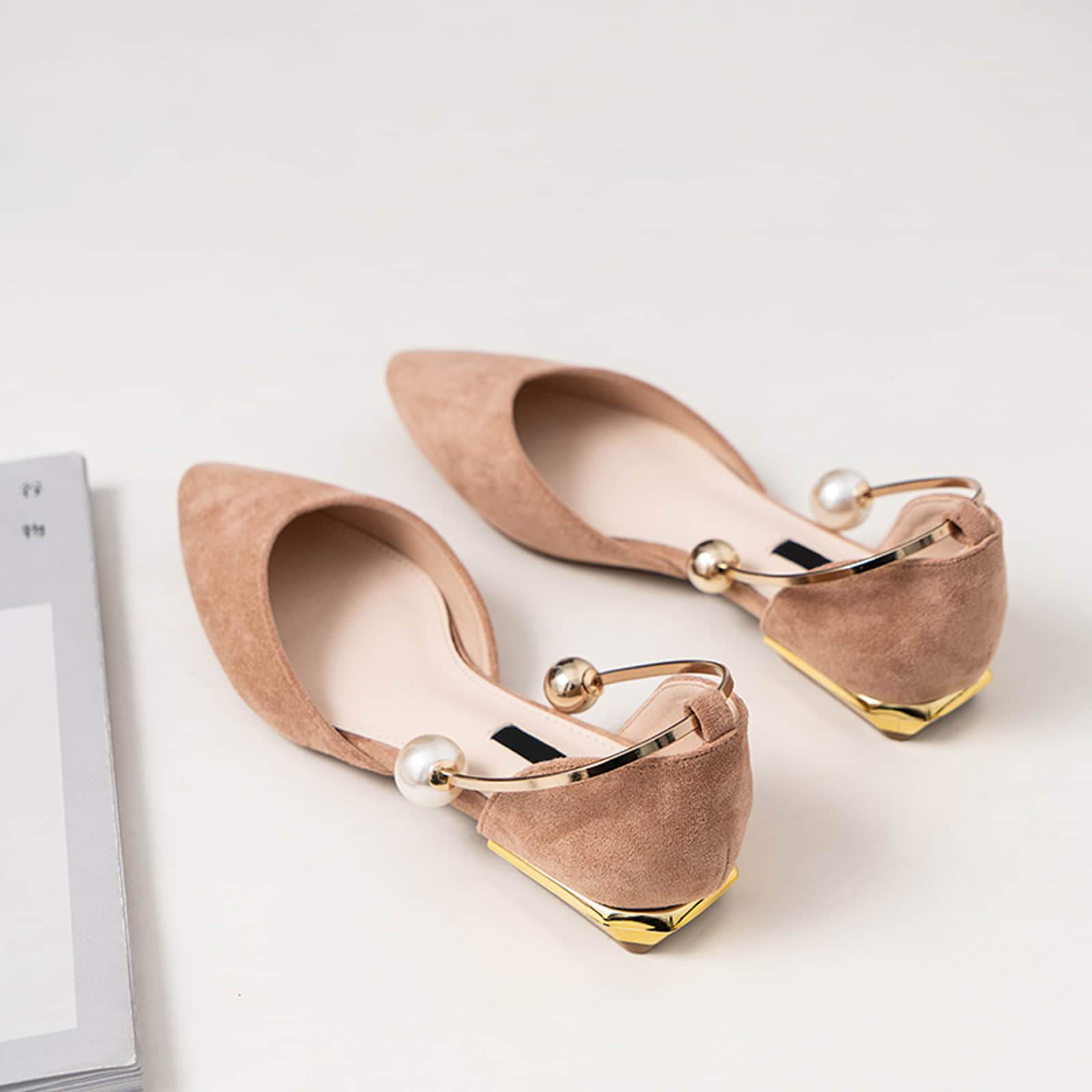 Pearl-Buckle-Pointed-Toe-Flat-Loafers