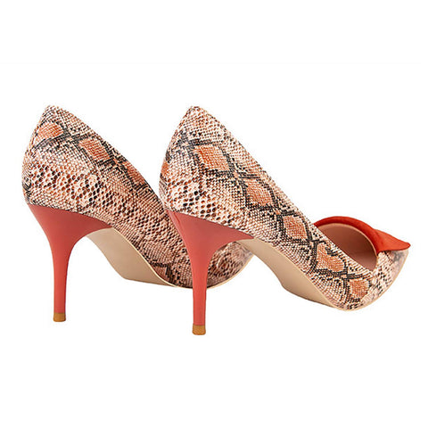 Point-toe-Snakeskin-Print-High-Heel-Pumps