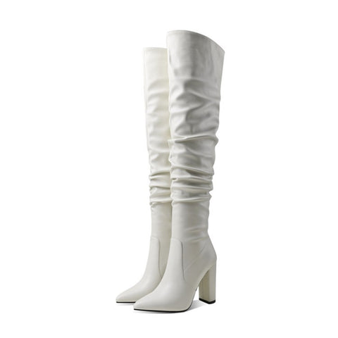 Pointed-toe-Long-Fleece-Boots-Over-knee