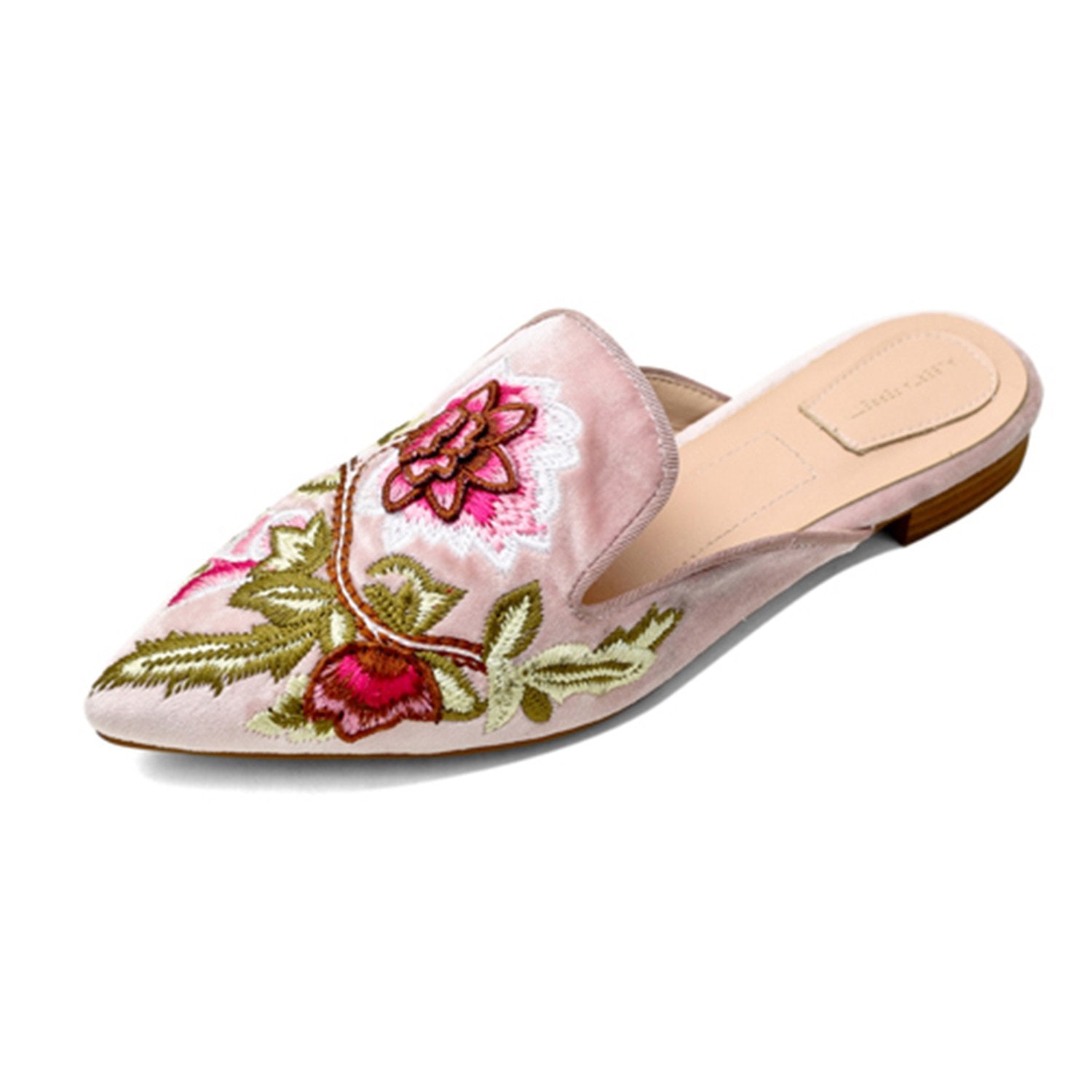 Floral-Embroidery-Pointed-Toe-Mule-Slippers-Flats