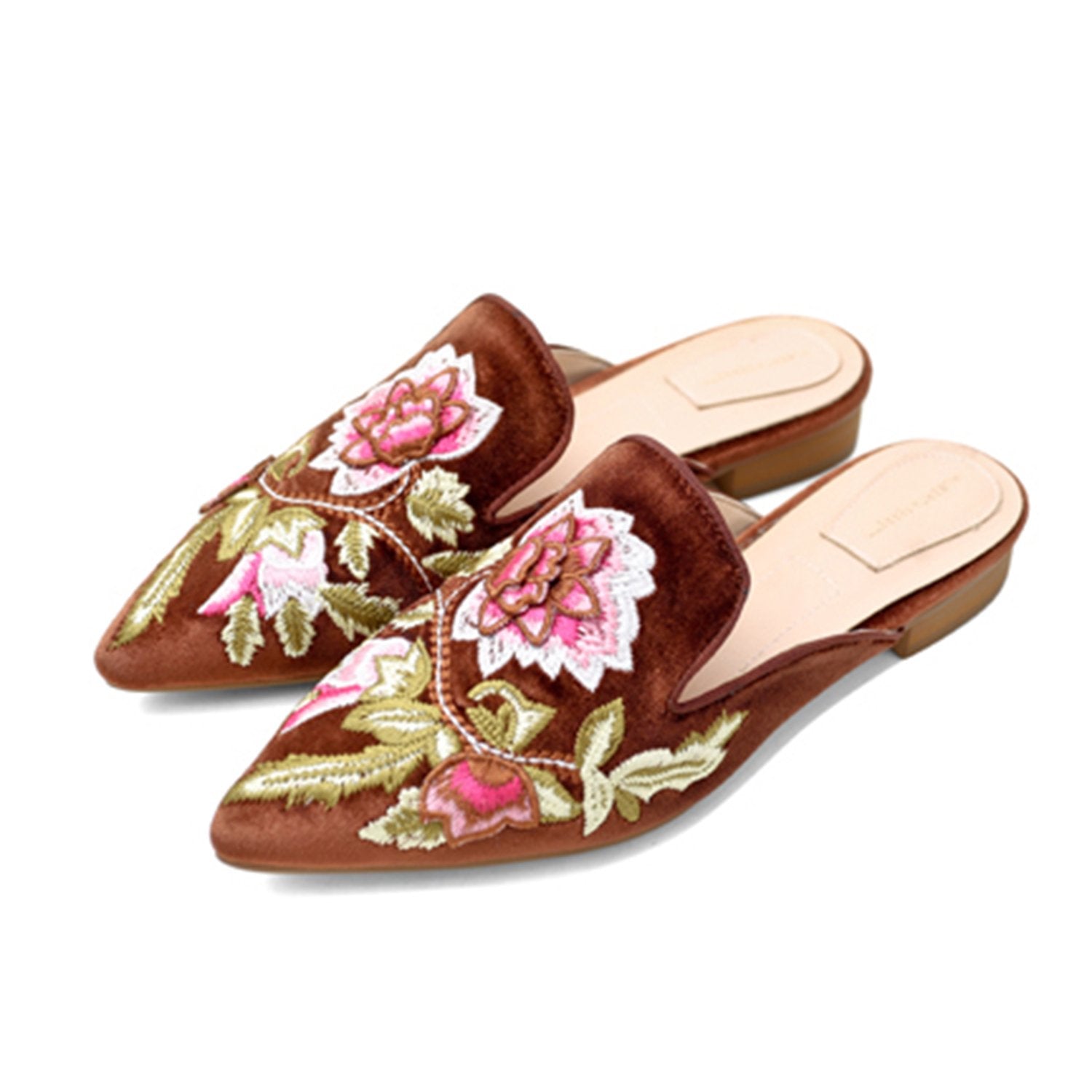 Floral-Embroidery-Pointed-Toe-Mule-Slippers-Flats