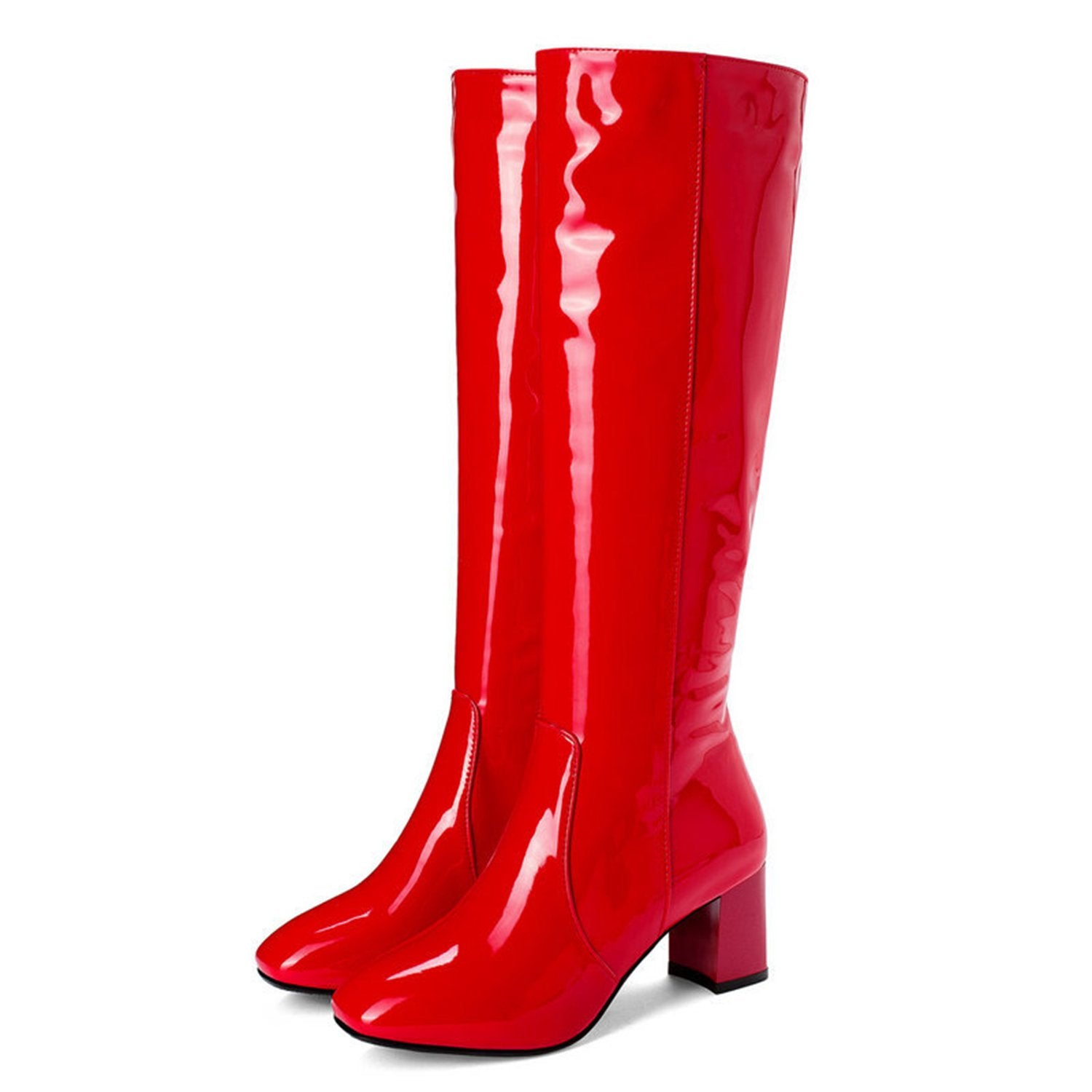 Patent-leather-Knee-High-Long-boots