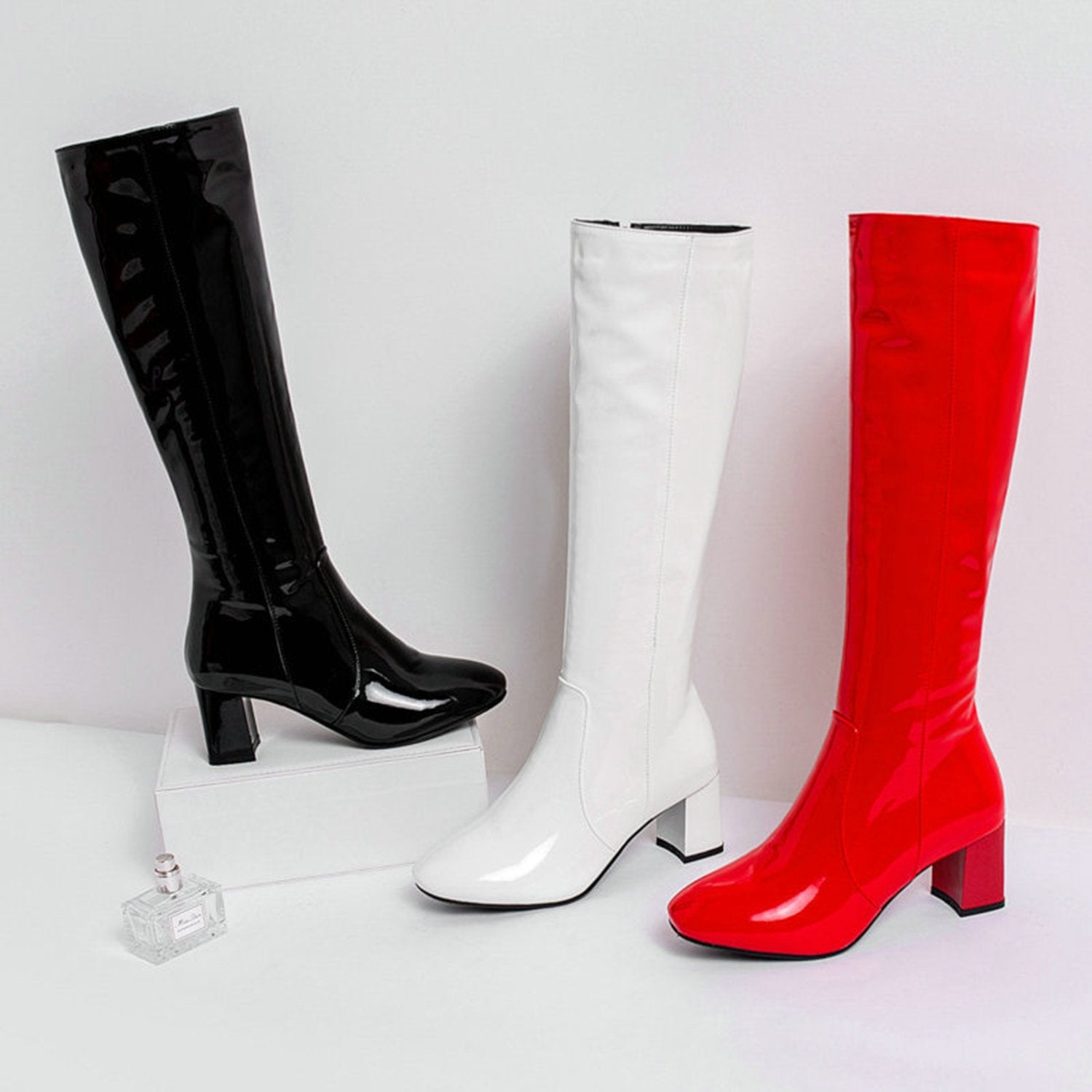 Patent-leather-Knee-High-Long-boots