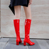 Patent-leather-Knee-High-Long-boots