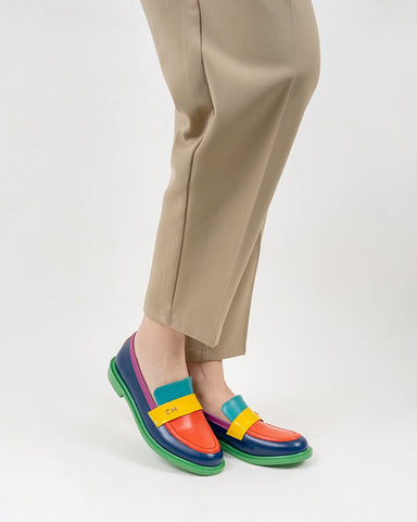 Multi-Color-Stitching-Leather-Slip-on-Comfortable-Loafers