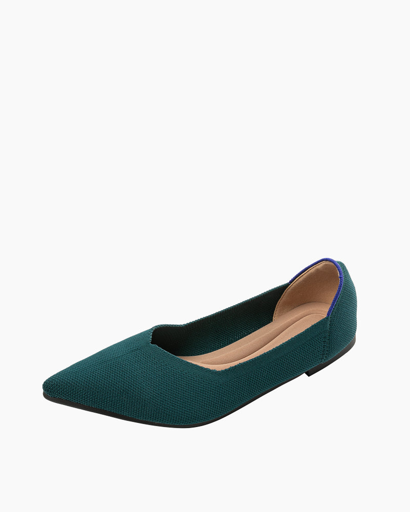 Contrast-Piping-Pointed-Toe-Ballet-Flats