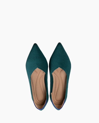 Contrast-Piping-Pointed-Toe-Ballet-Flats