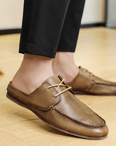 Lace-up-Premium-Genuine-Leather-Breathable-Driving-Mules