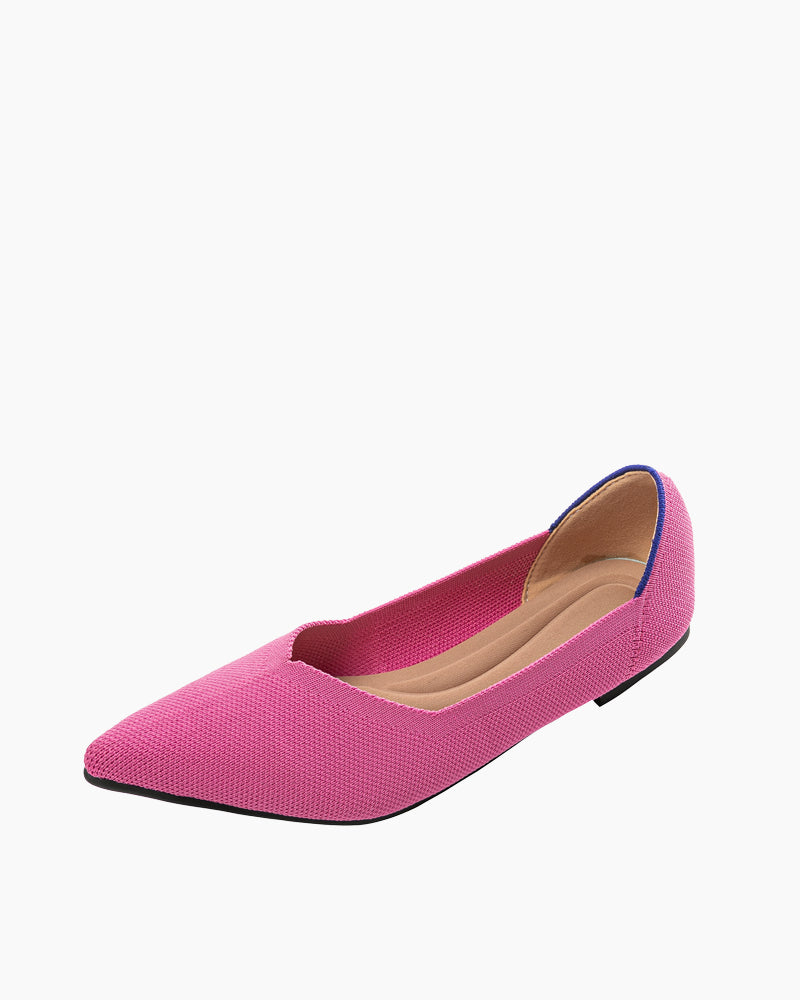 Contrast-Piping-Pointed-Toe-Ballet-Flats