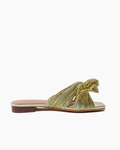 Pleated-Bow-Open-Toe-Comfort-Slip-on-Slide-Flat-Sandals