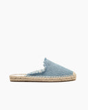 Solid Color Minimalist Espadrille Flat Mules