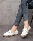 Horsebit-Classic-Metal-Buckle-Slip-On-Espadrilles-Flat-Loafer