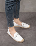 Horsebit-Classic-Metal-Buckle-Slip-On-Espadrilles-Flat-Loafer