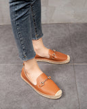 Horsebit-Classic-Metal-Buckle-Slip-On-Espadrilles-Flat-Loafer