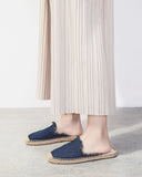 Solid Color Minimalist Espadrille Flat Mules