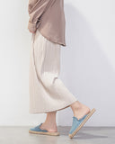Solid Color Minimalist Espadrille Flat Mules