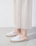 Solid Color Minimalist Espadrille Flat Mules