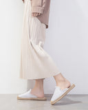 Solid Color Minimalist Espadrille Flat Mules