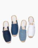 Solid Color Minimalist Espadrille Flat Mules