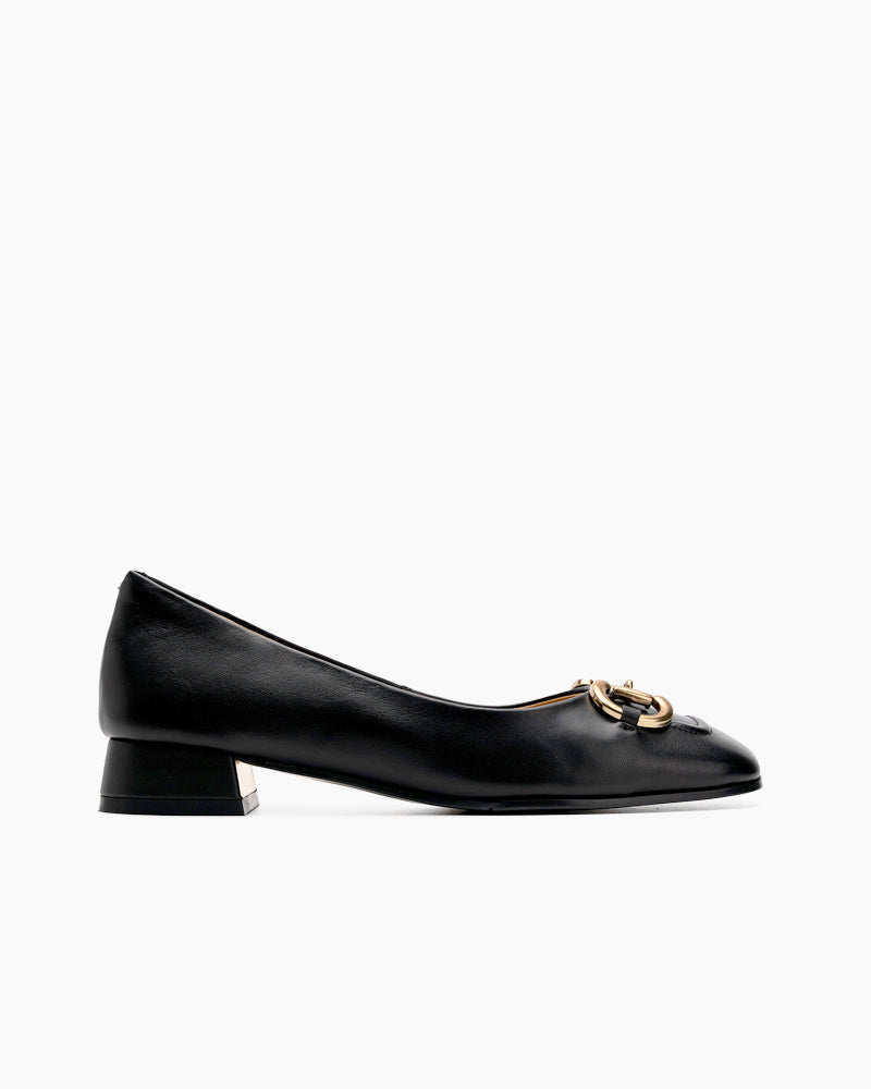 Horsebit-Classic-Solid-Color-Shallow-Mouth-Leather-Flat-Loafers